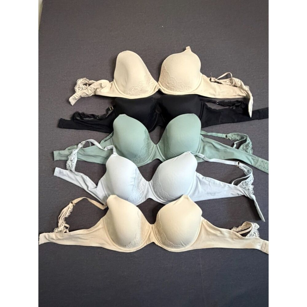 Soma Embraceable Enchanting Lace Bra Lot 5 38C Underwire T-Shirt Bras